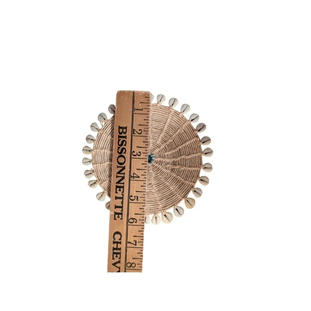 Boho Cowrie Shell Wicker Wall‎ Hanging Coastal Rattan Decor Handmade Basket Art